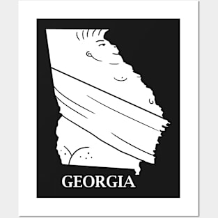 A funny map of Georgia Posters and Art